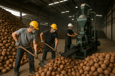 NusaCoco Charcoal production and workers